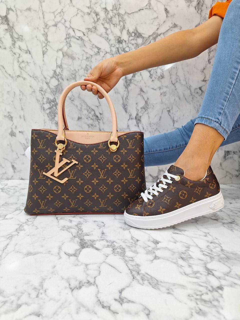 L.V. Bag Shoes Set