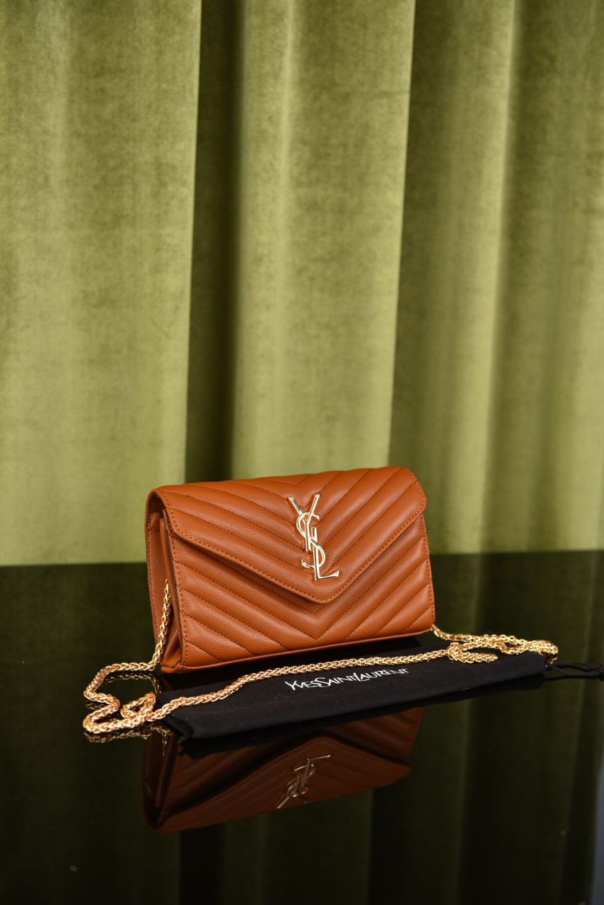 YSI- Chevron Quilted Grained Bag