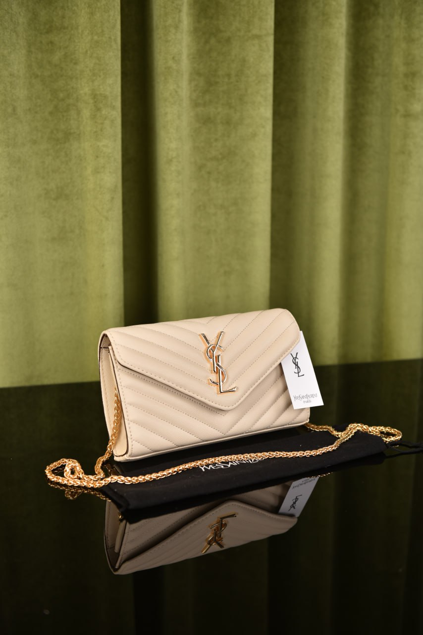 YSI- Chevron Quilted Grained Bag