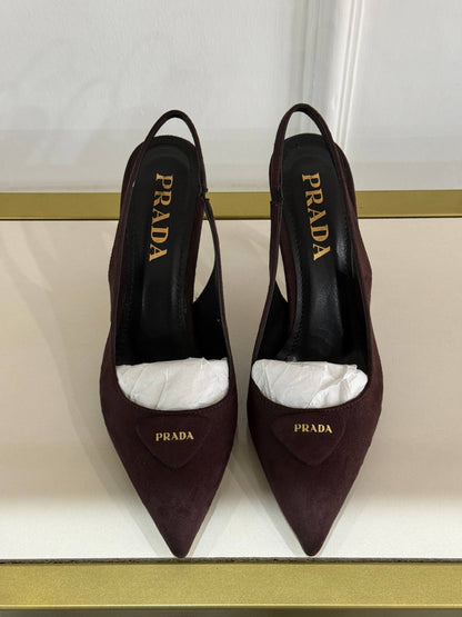 SUEDE SLINGBACK PUMPS