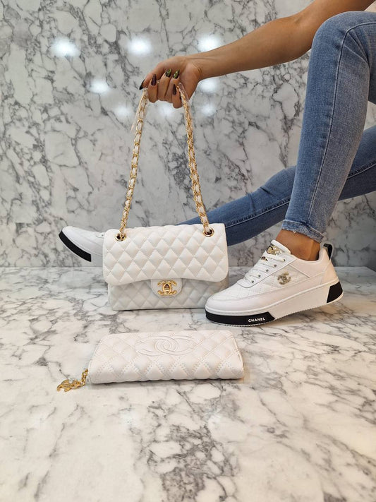 Sac et chaussures et portefeuille